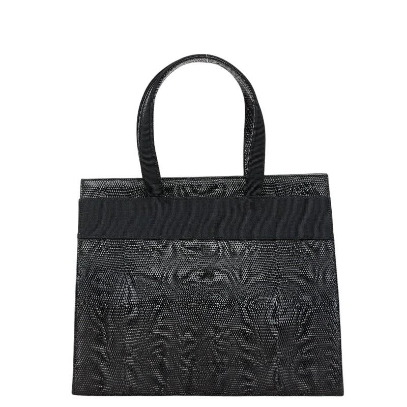 サルヴァトーレフェラガモ ハンドバッグ ヴァラリボン リザード型押し サルヴァトーレフェラガモ ヴァラリボン リザード型押し ハンドバッグ