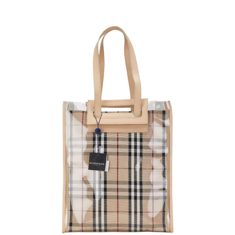 BURBERRY バーバリー ノバチェック ロゴ ハンドバッグ トート