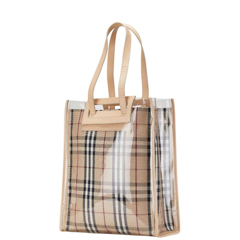 BURBERRY（バーバリー） ノバチェック ロゴ ハンドバッグ トートバッグ