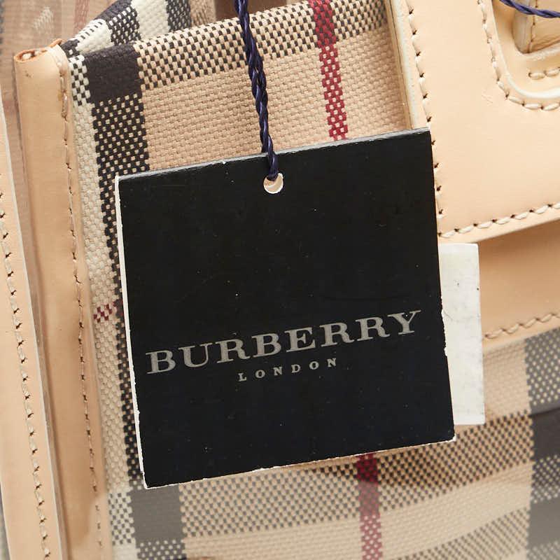 BURBERRY（バーバリー） ノバチェック ロゴ ハンドバッグ トートバッグ