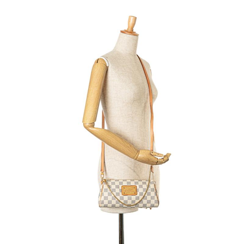 ルイ ヴィトン ダミエ アズール エヴァ チェーン ショルダーバッグ ハンドバッグ N55214 PVC レディース LOUIS VUITTON 【1-0257334】 LOUIS VUITTON（ルイ・ヴィトン） ルイ ヴィトン ダミエ アズール