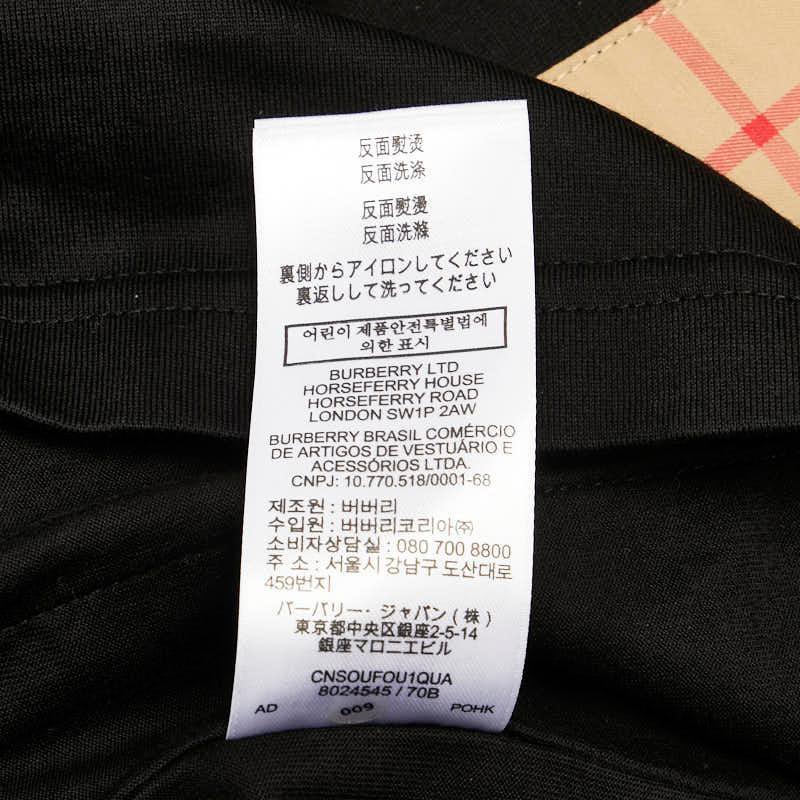バーバリー ロゴ ノバチェック 半袖Tシャツ サイズ：S ブラック 