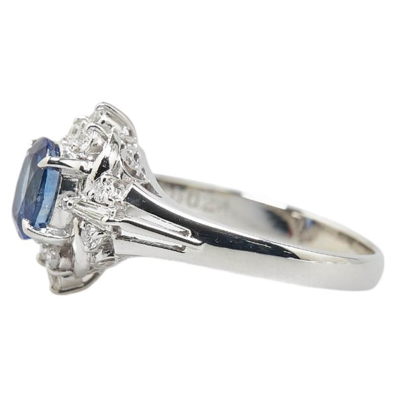 専用　pt900サファイヤ1.00ctダイヤモンド0.17ctリング Pt900 天然サファイア 0.24ct 天然ダイヤモンド 0.13ct リング