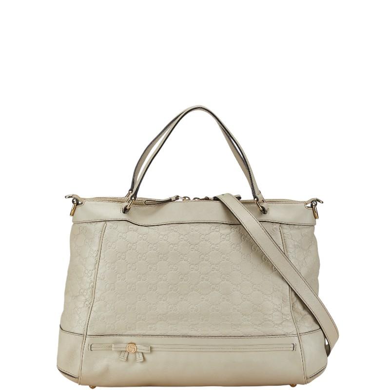 GUCCI グッチ グッチシマ リボン モチーフ トートバッグ ショルダー 