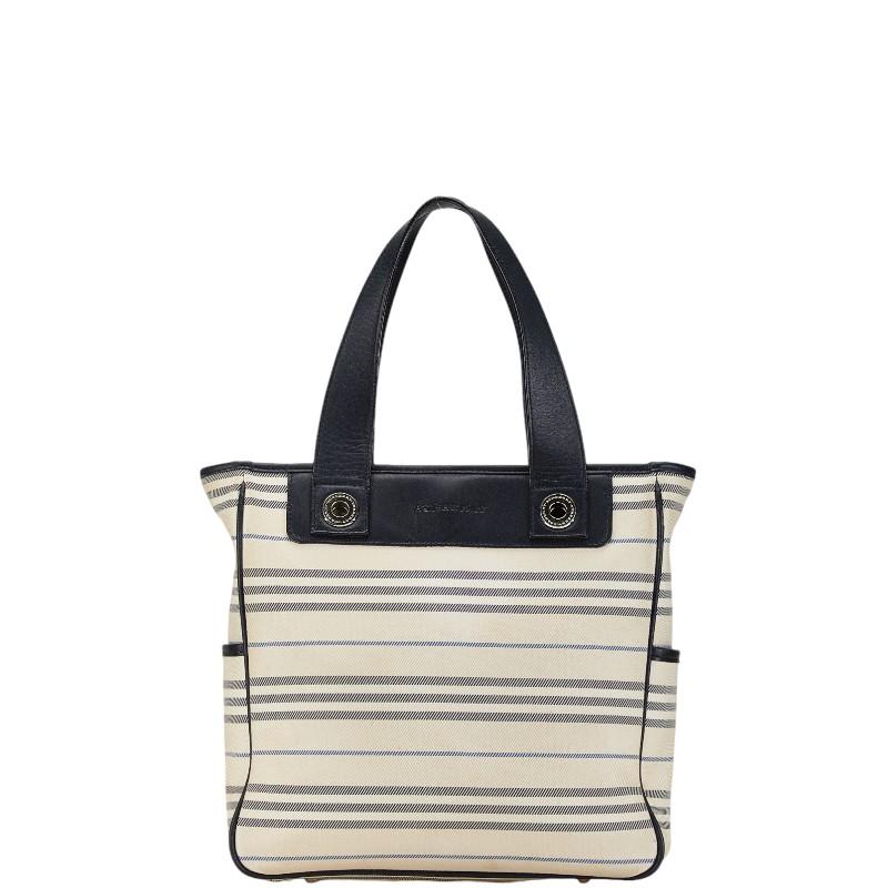 BURBERRY（バーバリー） ボーダー トートバッグ ハンドバッグ ベージュ