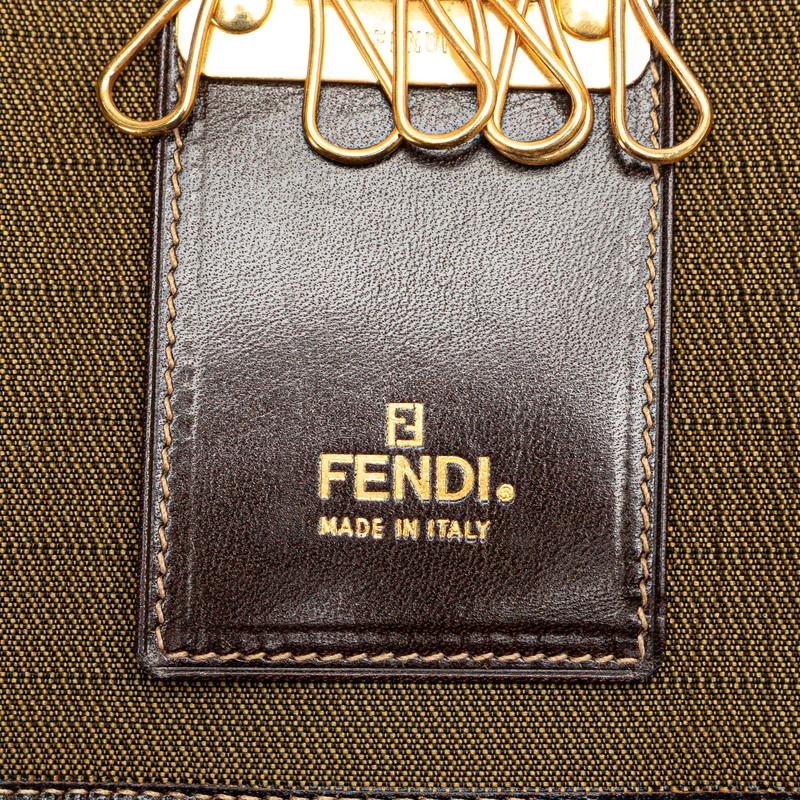 FENDI フェンディ ズッカ 6連 キーケース ブラウン キャンバス