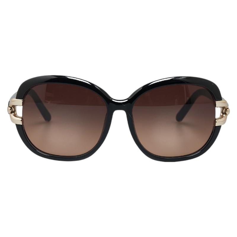 Chloe クロエ ロゴプレート サングラス CE672SA ブラック プラスチック  