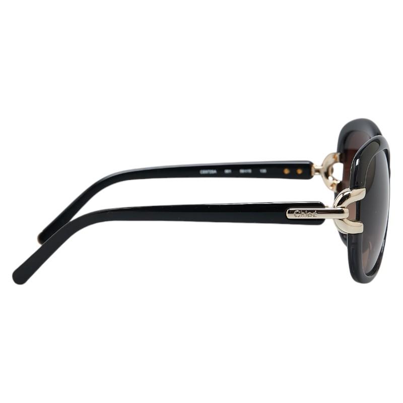 Chloe クロエ ロゴプレート サングラス CE672SA ブラック プラスチック  