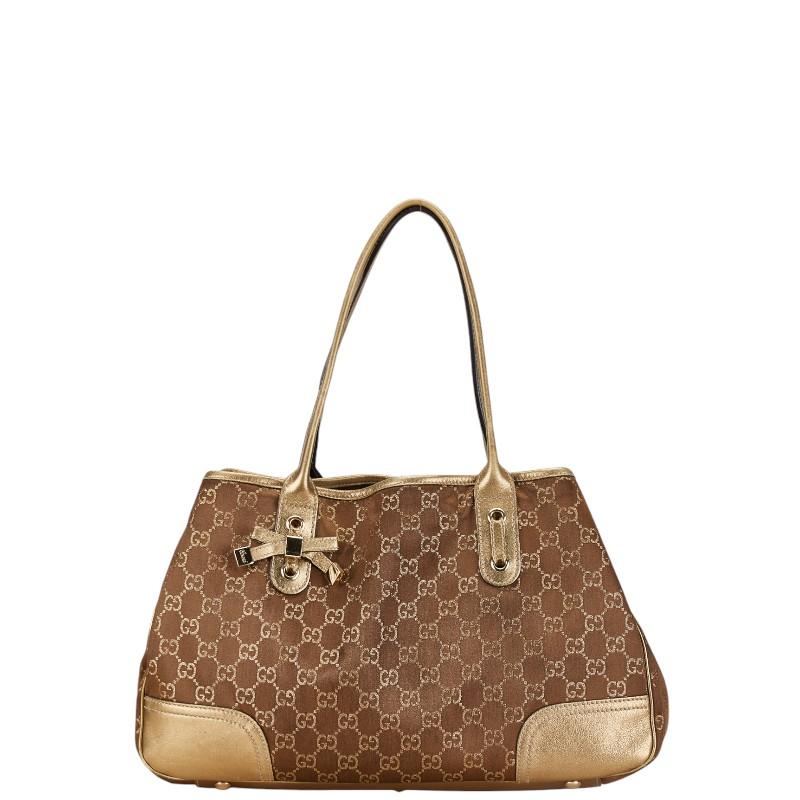 GUCCI グッチ GGキャンバス プリンシー リボン トートバッグ 