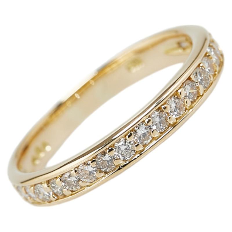 K18YG イエローゴールド ダイヤ0.50ct ハーフエタニティ リング 指輪