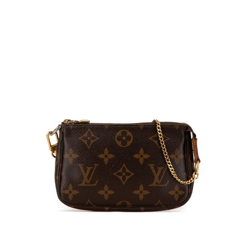 ルイ ヴィトン モノグラム アクセソワール チェーン ポーチ M58009 ブラウン PVC レザー レディース LOUIS VUITTON 【中古】 LOUIS VUITTON（ルイ・ヴィトン） ルイ ヴィトン モノグラム アクセ