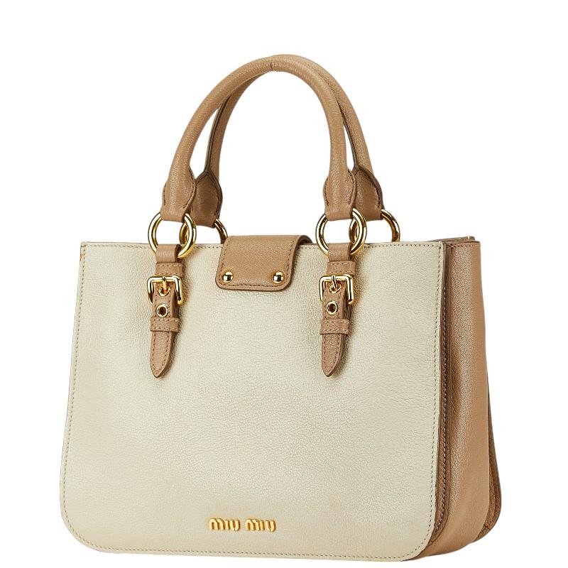ミュウ マドラス ハンドバッグ ショルダーバッグ 2WAY RN799C ベージュ