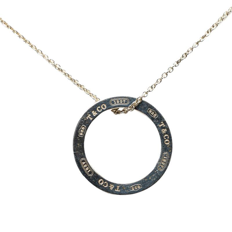 Tiffany & Co. シルバー リングペンダント　サークルネックレス TIFFANY&Co.（ティファニー） 新品 TIFFANY&CO. Circle Pendant M