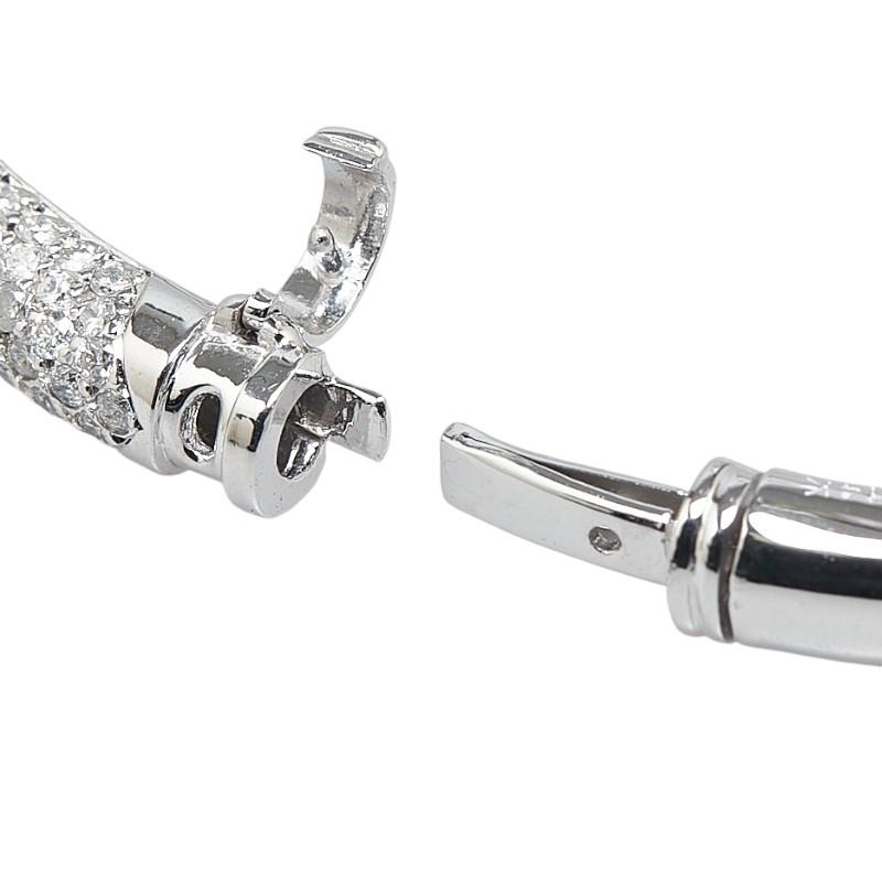 K14WG ホワイトゴールド ダイヤ4.09ct バングル ブレスレット