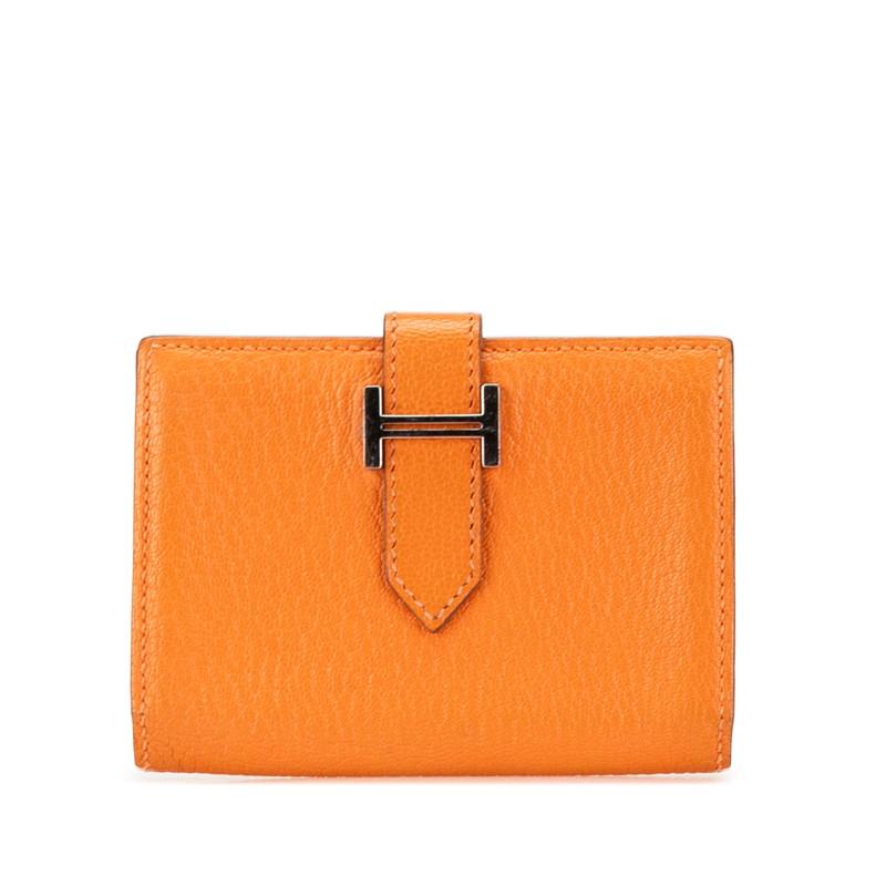 HERMES エルメス ベアン　名刺入れ　カードケース　オレンジ HERMES エルメス ベアン 名刺入れ カードケース オレンジ HERMES