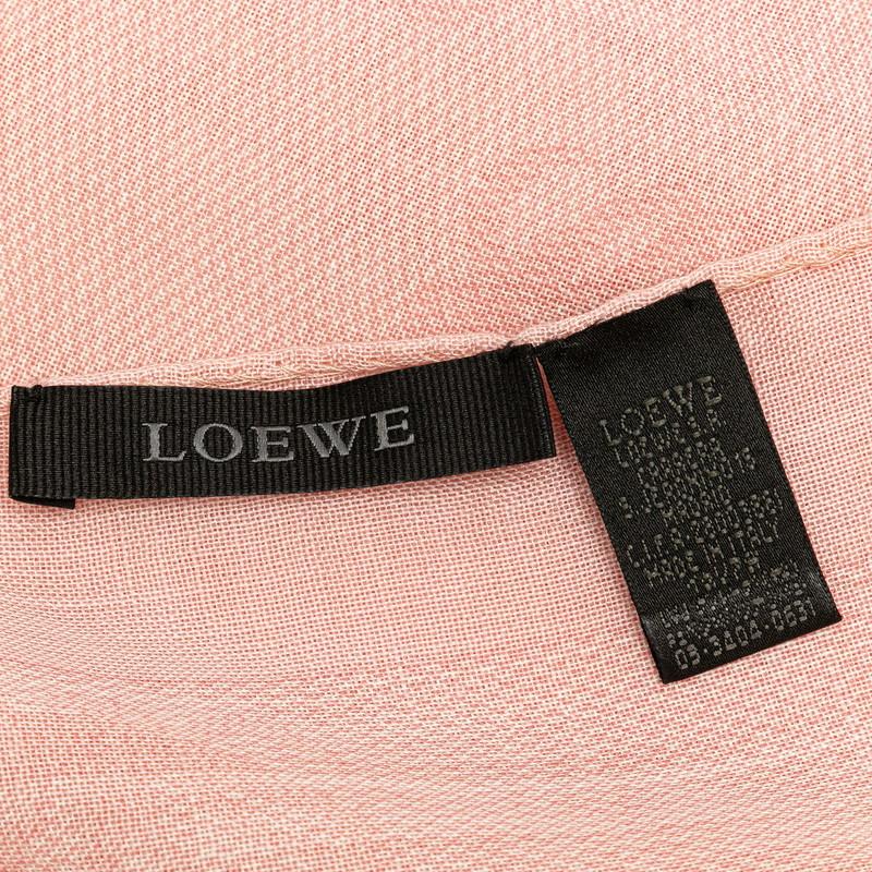 LOEWE ロエベ アナグラム ストール マフラー ピンク ウール LOEWE ロエベ アナグラム ストール マフラー ピンク ウール