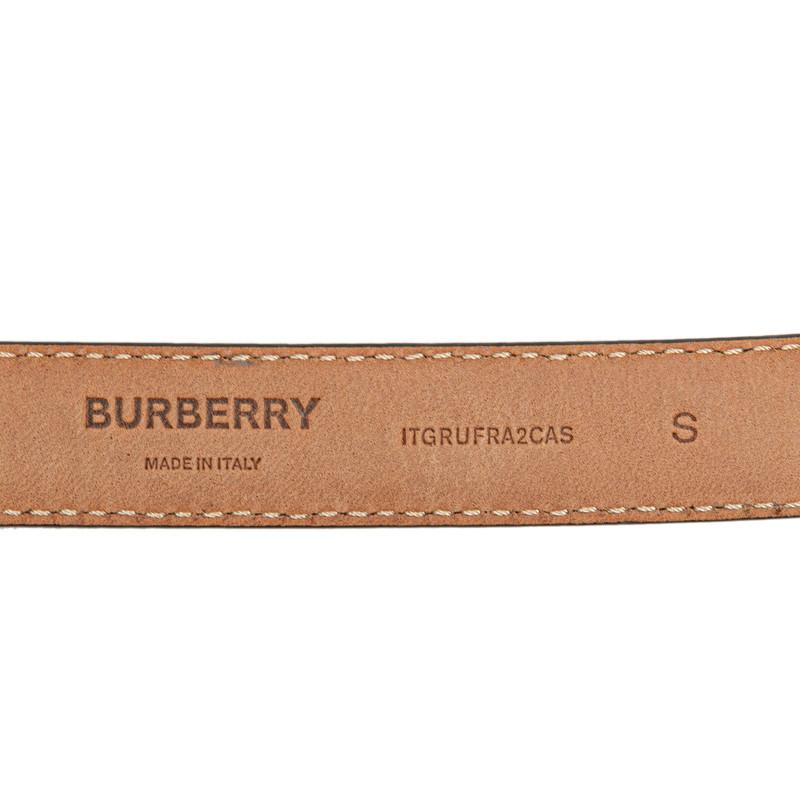 BURBERRY（バーバリー） TBロゴ ベルト S ブラウン レザー レディース