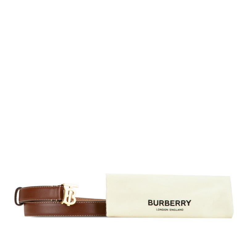 BURBERRY（バーバリー） TBロゴ ベルト S ブラウン レザー レディース
