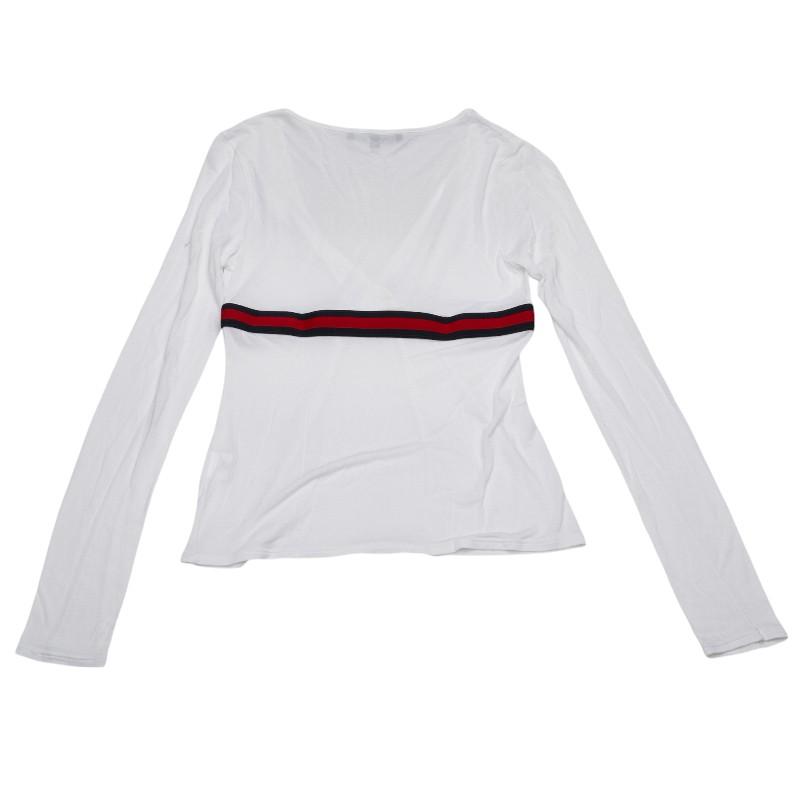 GUCCI（グッチ） リボン モチーフ 長袖カットソー ロンT XS ホワイト 