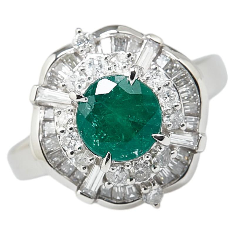 Pt900 プラチナ エメラルド1.41ct ダイヤ1.13ct リング 指輪