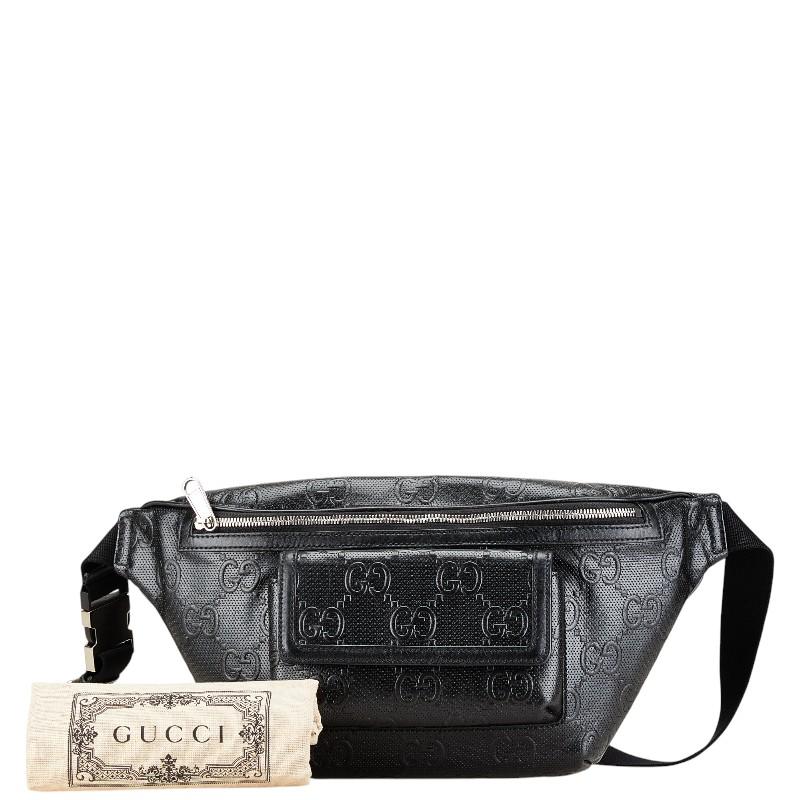 GUCCI グッチ GGエンボス ボディバッグ ウエストバッグ 645093 