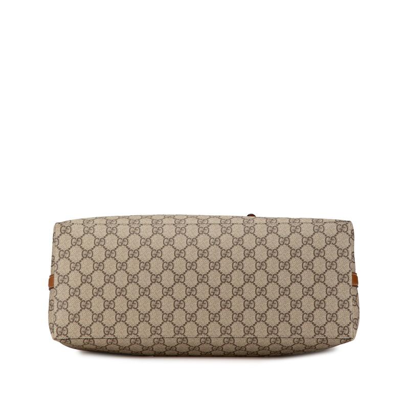 ✨美品✨GUCCI GG レザー PVC トートバッグ ベージュ ブラウン ✨美品✨GUCCI GG レザー PVC トートバッグ ベージュ ブラウン