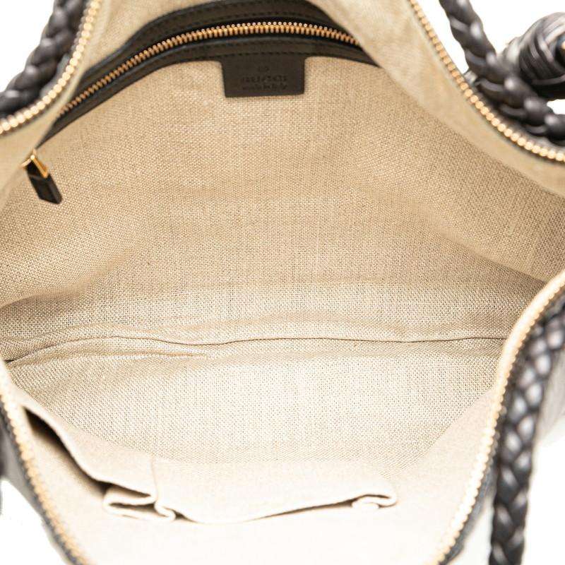 GUCCI グッチ ウーブンウェブ タッセル トートバッグ 263952 ブラック  