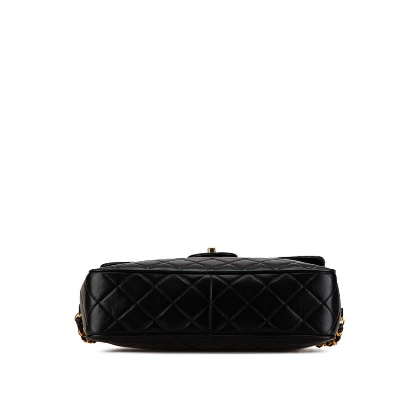 CHANEL シャネル ココマーク マトラッセ ラムスキン フリンジ チェーン ショルダー バッグ ブラック a2666 シャネル ココマーク チェーンショルダー ラムスキン フリンジ