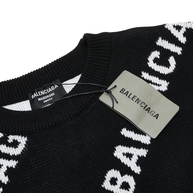 美品 バレンシアガ ロゴ セーター サイズ：S コットン レディース BALENCIAGA 【1-0174384】 BALENCIAGA（バレンシアガ） ロゴ セーター サイズ：S ブラック