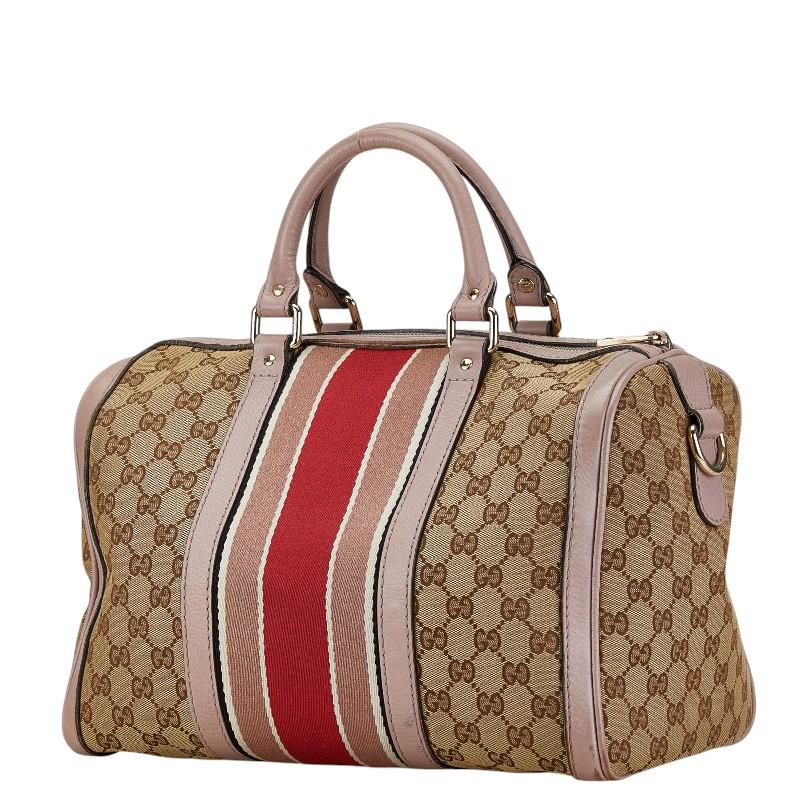 GUCCI グッチ GGキャンバス シェリーライン ミニボストンバッグ
