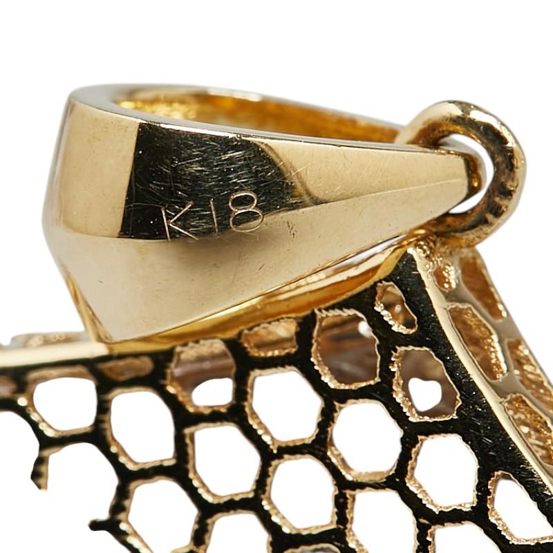 K18YG イエローゴールド 剣 盾 モチーフ ペンダントトップ レディース  