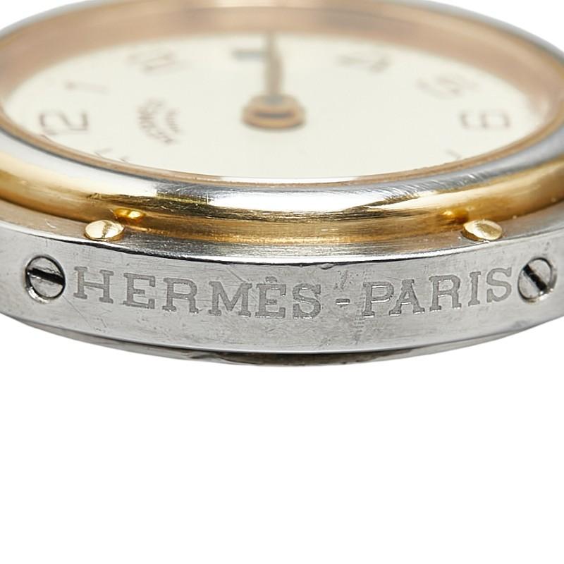 HERMES エルメス クリッパー 腕時計 クオーツ アイボリー文字盤 HERMES エルメス クリッパー 腕時計 クオーツ アイボリー文字盤
