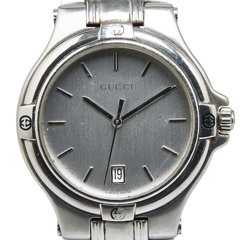 GUCCI グッチ 9040M メンズ 腕時計 クオーツ シルバー