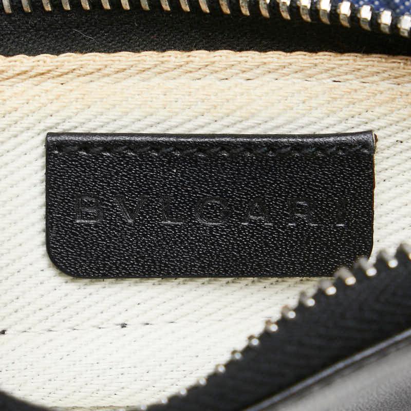 BVLGARI ブルガリ ロゴマニア 斜め掛け ショルダーバッグ ブルー BVLGARI ブルガリ ロゴマニア 斜め掛け ショルダーバッグ ブルー