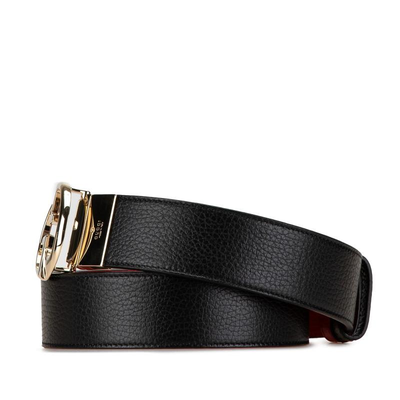正規品】即発 GUCCIリバーシブル ベルト ブラック レッド