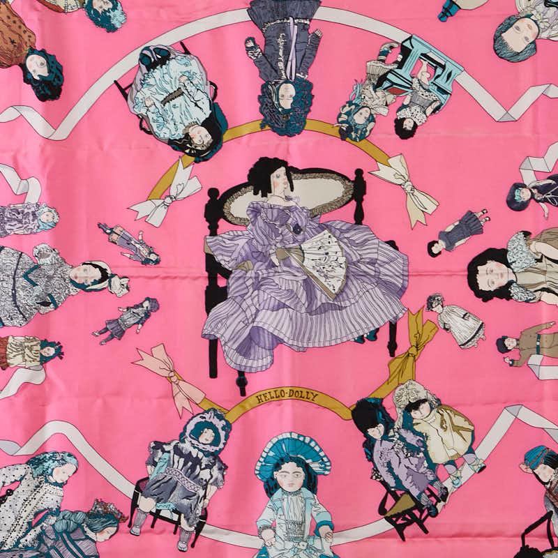 HERMES エルメス カレ90 HELLO DOLLY ドール 人形 スカーフ HERMES エルメス カレ90 HELLO DOLLY ドール 人形 スカーフ