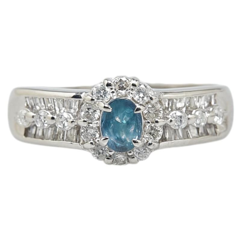 Pt900 プラチナ アレキサンドライト0.23ct ダイヤ0.44ct リング 