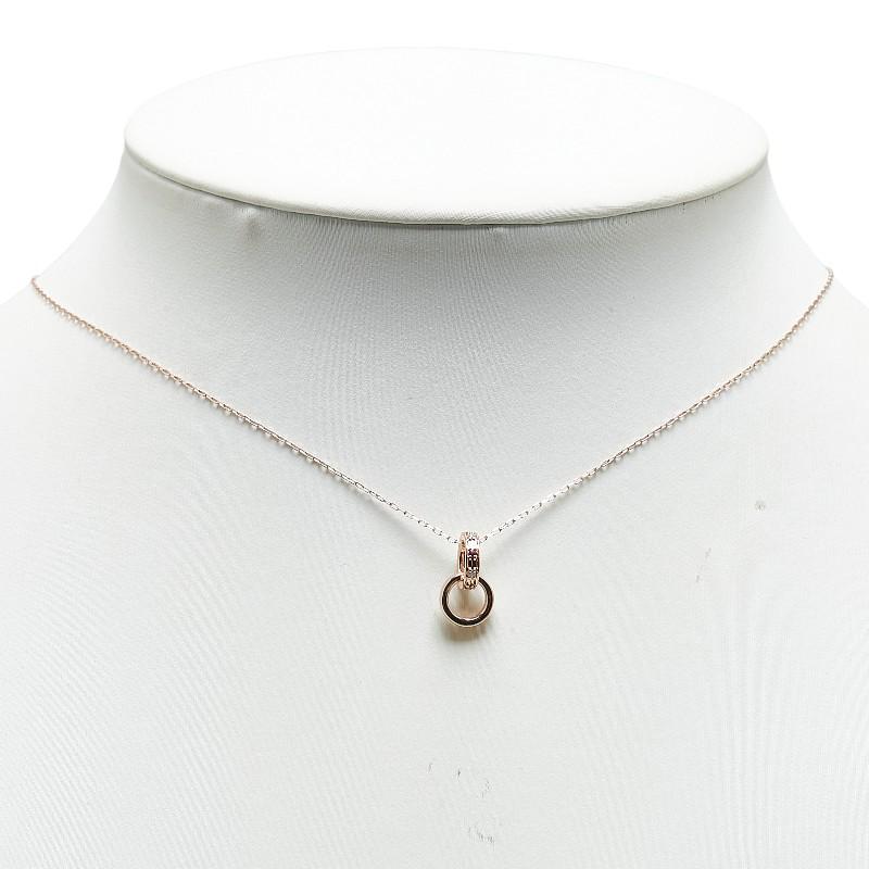 ヨンドシー K10PG ピンクゴールド ダイヤ ルビー リング 2連