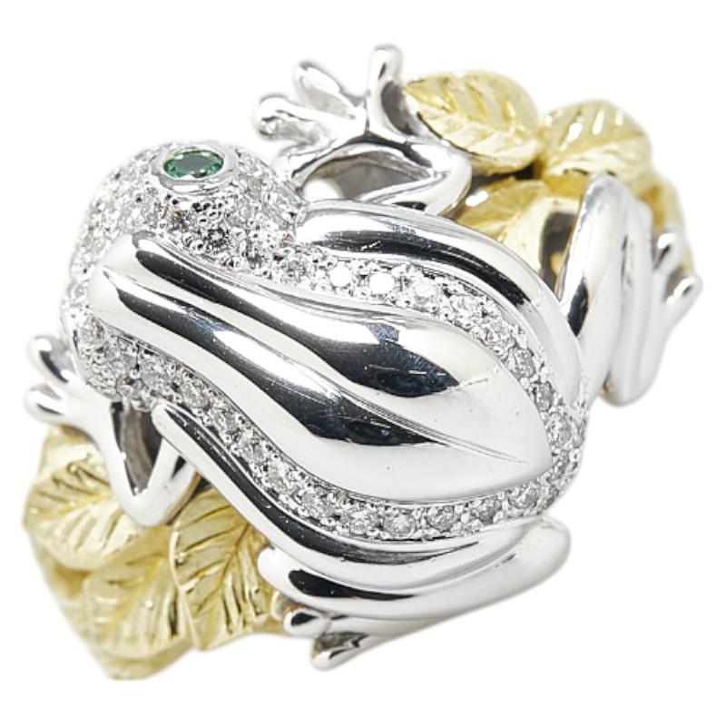 K18YG イエローゴールド K18WG ホワイトゴールド ダイヤ0.43ct  