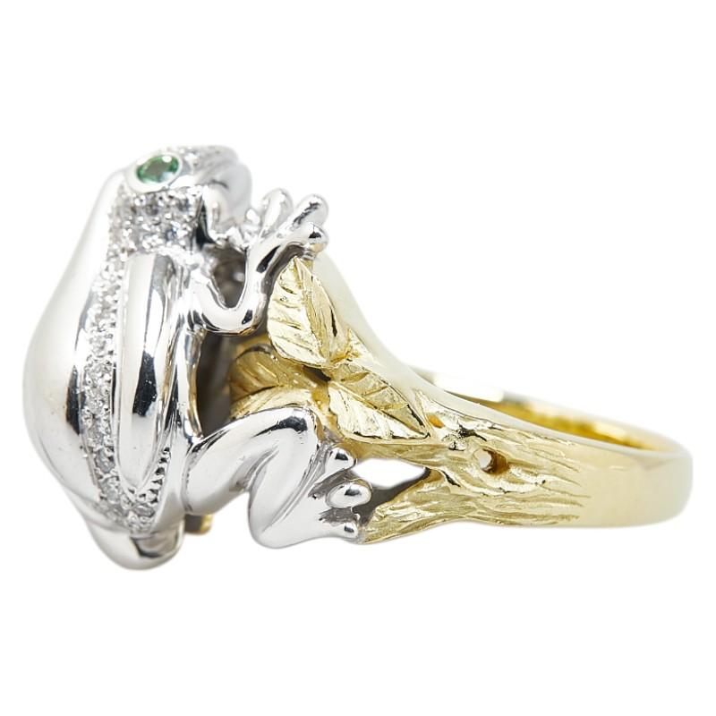 K18YG イエローゴールド K18WG ホワイトゴールド ダイヤ0.43ct  