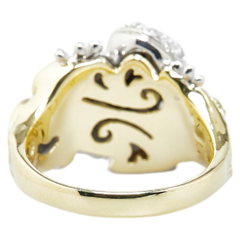 K18YG イエローゴールド K18WG ホワイトゴールド ダイヤ0.43ct  