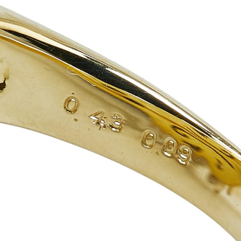 K18YG イエローゴールド K18WG ホワイトゴールド ダイヤ0.43ct  