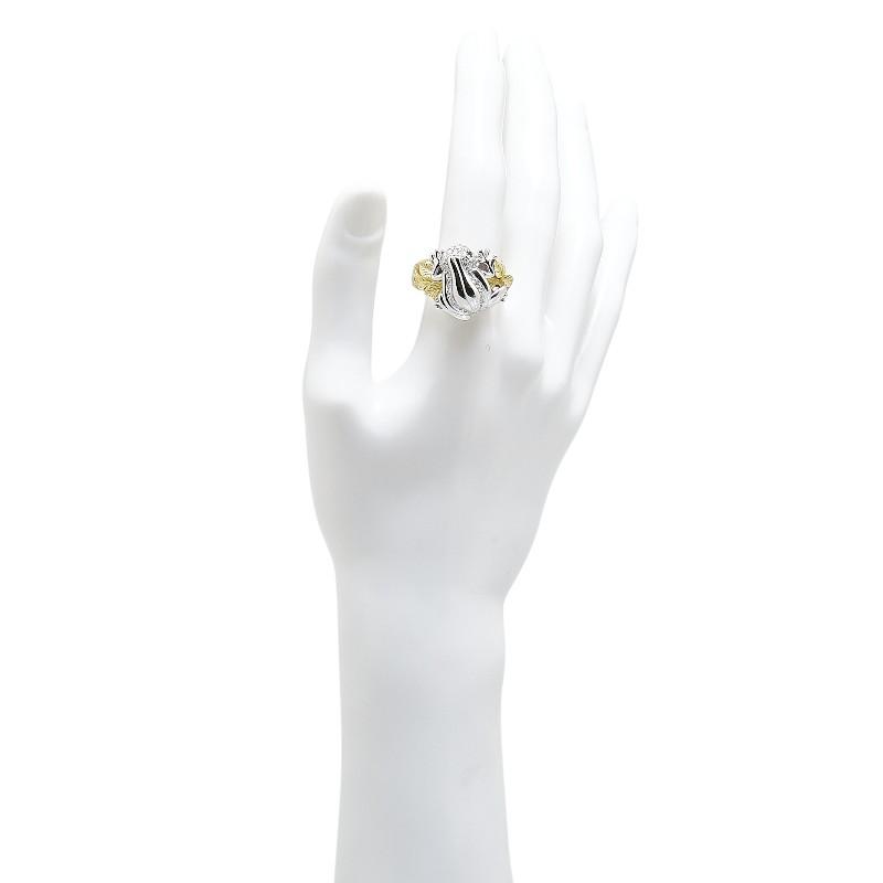 K18YG イエローゴールド K18WG ホワイトゴールド ダイヤ0.43ct  