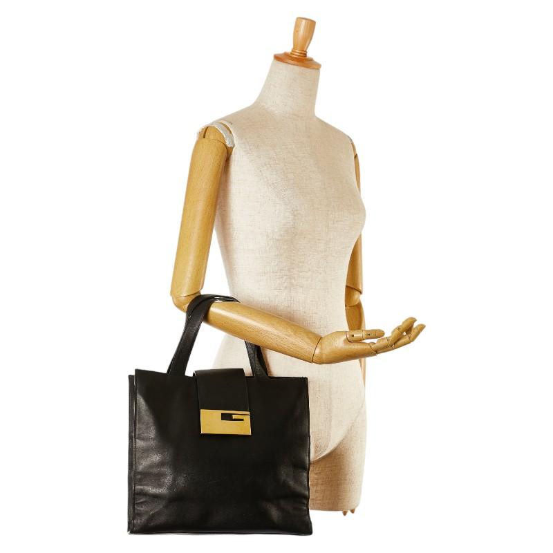 GUCCI グッチ メタルハンドル レザー ショルダーバッグ ハンドバッグ GUCCI（グッチ） ハンドバッグ 002 1781 0347 ブラック レザー