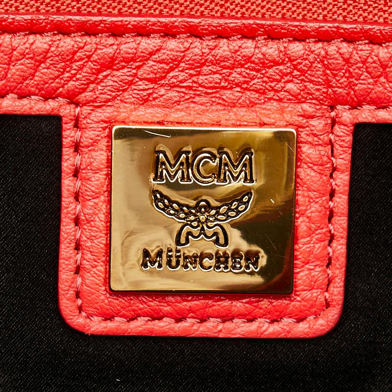 MCM エム シー スタッズ リュック バックパック レッド レザー MCM エム シー スタッズ リュック バックパック レッド レザー