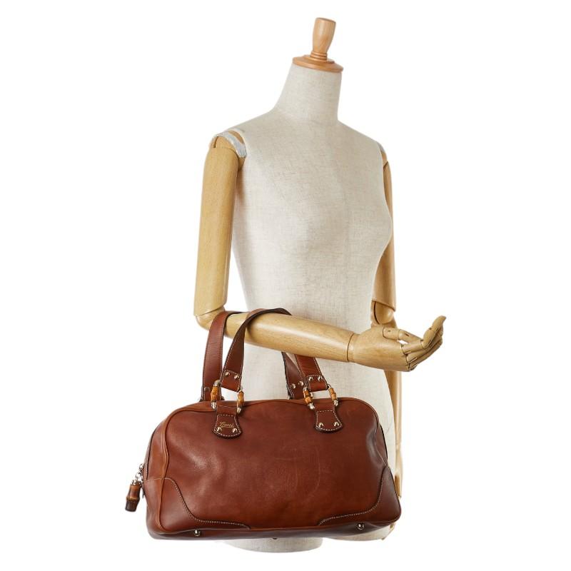 GUCCI（グッチ） バンブー ハンドバッグ ミニボストンバッグ 154377