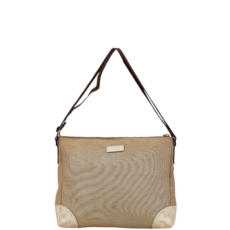 GUCCI グッチ 斜め掛け ショルダーバッグ 257301 ブラウン キャンバス  