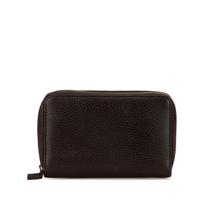 GUCCI グッチ ラウンドファスナー 二つ折り財布 420113 ブラウン
