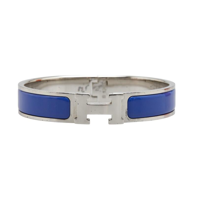 HERMES（エルメス） クリックH PM ブレスレット シルバー ブルー