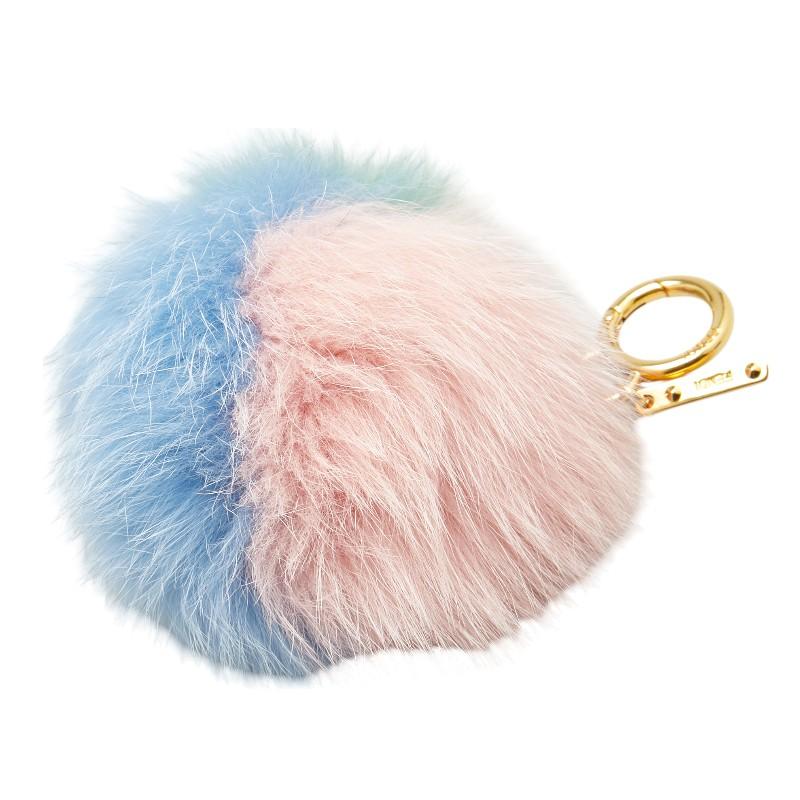 FENDI フェンディ ボンボン バッグチャーム キーホルダー グリーン 